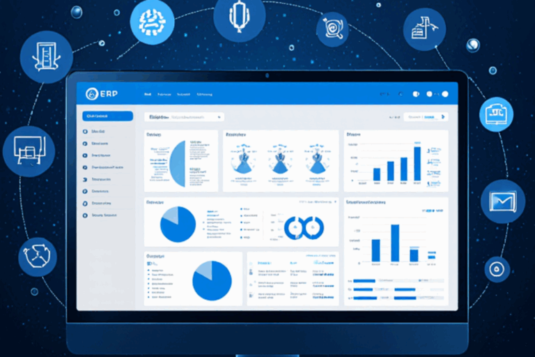 Business software dashboard for operations and customer information