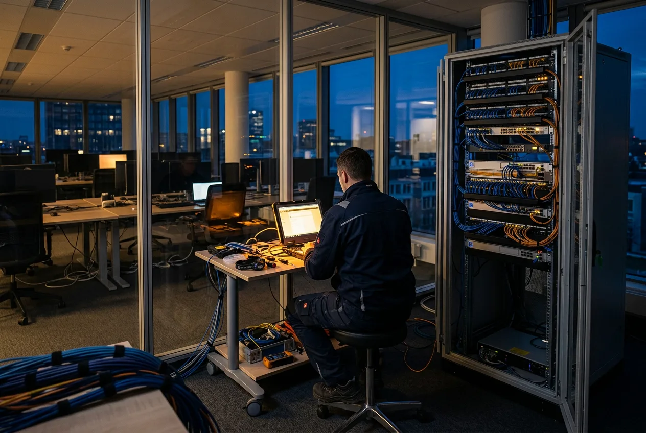 Concept illustration: After hours commercial systems cutover illustration