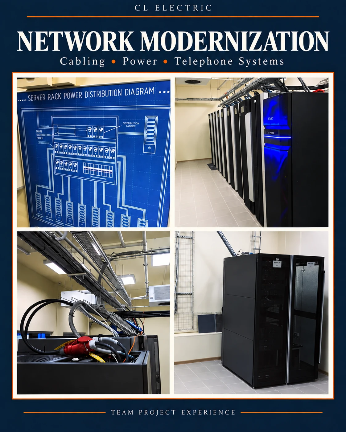 Designed project cover: Administrative Building: Network, Power and Telephone Modernization