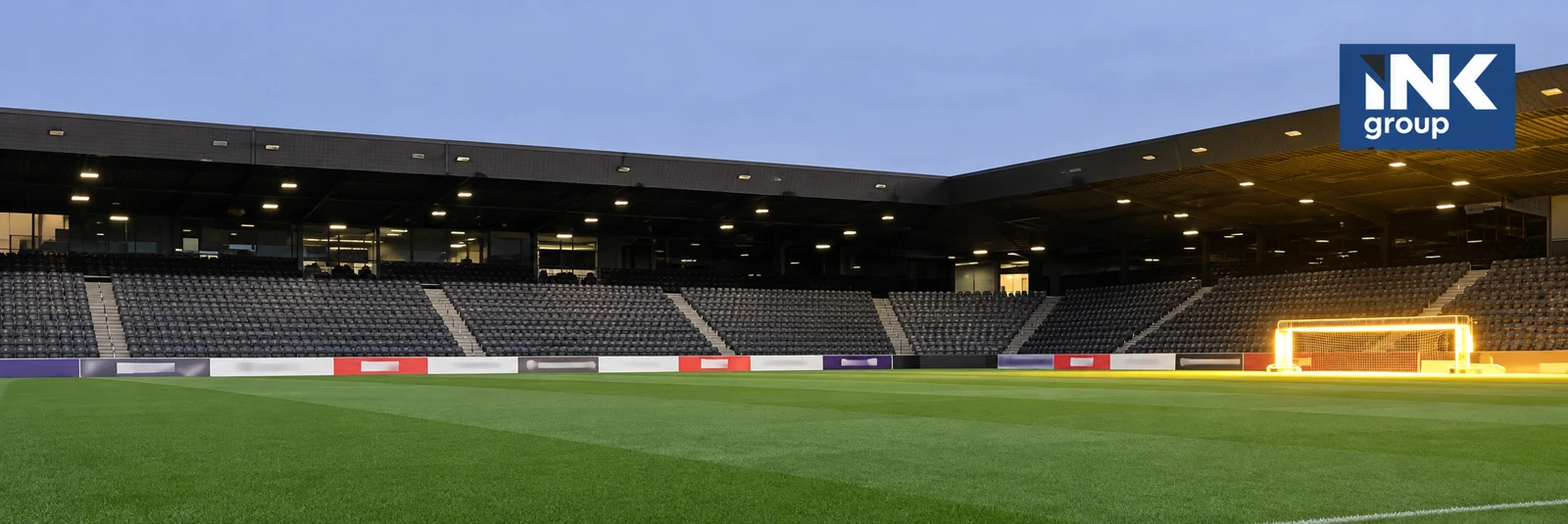Stadium pitch and stands — AI-enhanced project video frame.